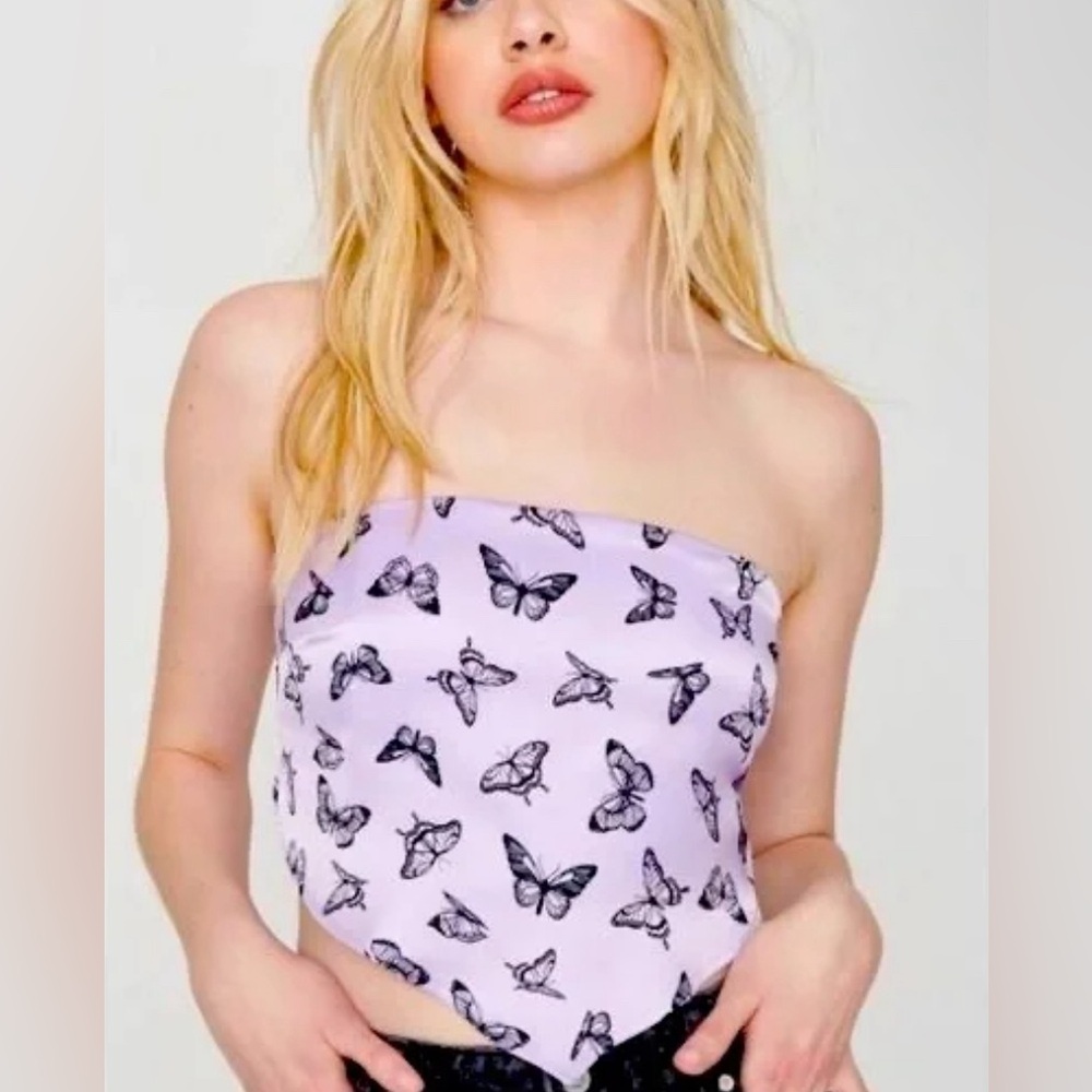 Garage Butterfly Hankerchief Tube Top New with tags!